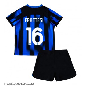 Inter Milan Davide Frattesi #16 Prima Maglia Bambino 2023-24 Manica Corta (+ Pantaloni corti)